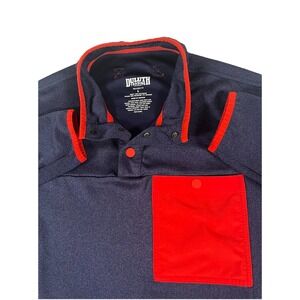 Duluth Trading Co Relaxed Fit River Falls Snap Btn Mock Neck Sweater‎ Men's L